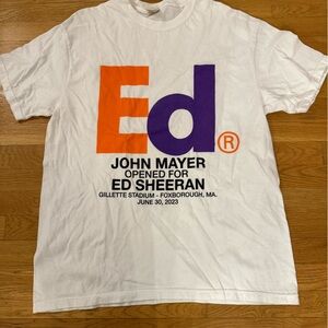 T-shirt from Ed Sheeran concert at Gillette Stadium, John Mayer opened for Ed